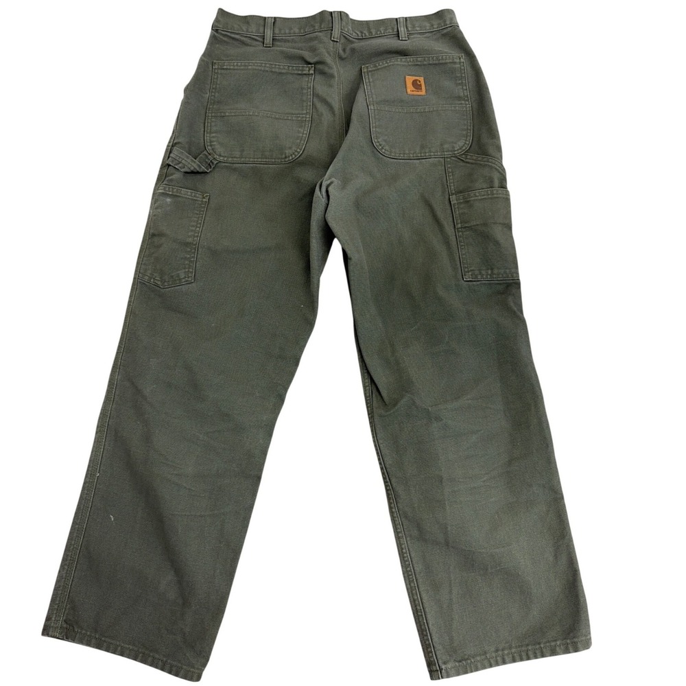 Carhartt B11-MOS Loose Fit Carpenter Pants Moss Green Duck Canvas Mens 34x30
